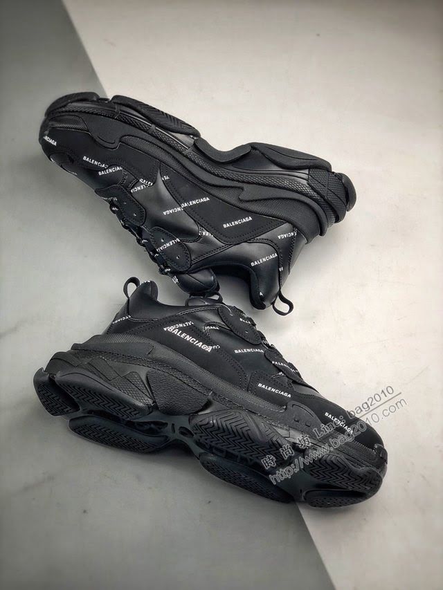 Balenciaga經典款男女鞋 巴黎世家頂級版本Triple S大底LOGO老爹鞋 Balenciaga情侶款老爹鞋  hdbl1218